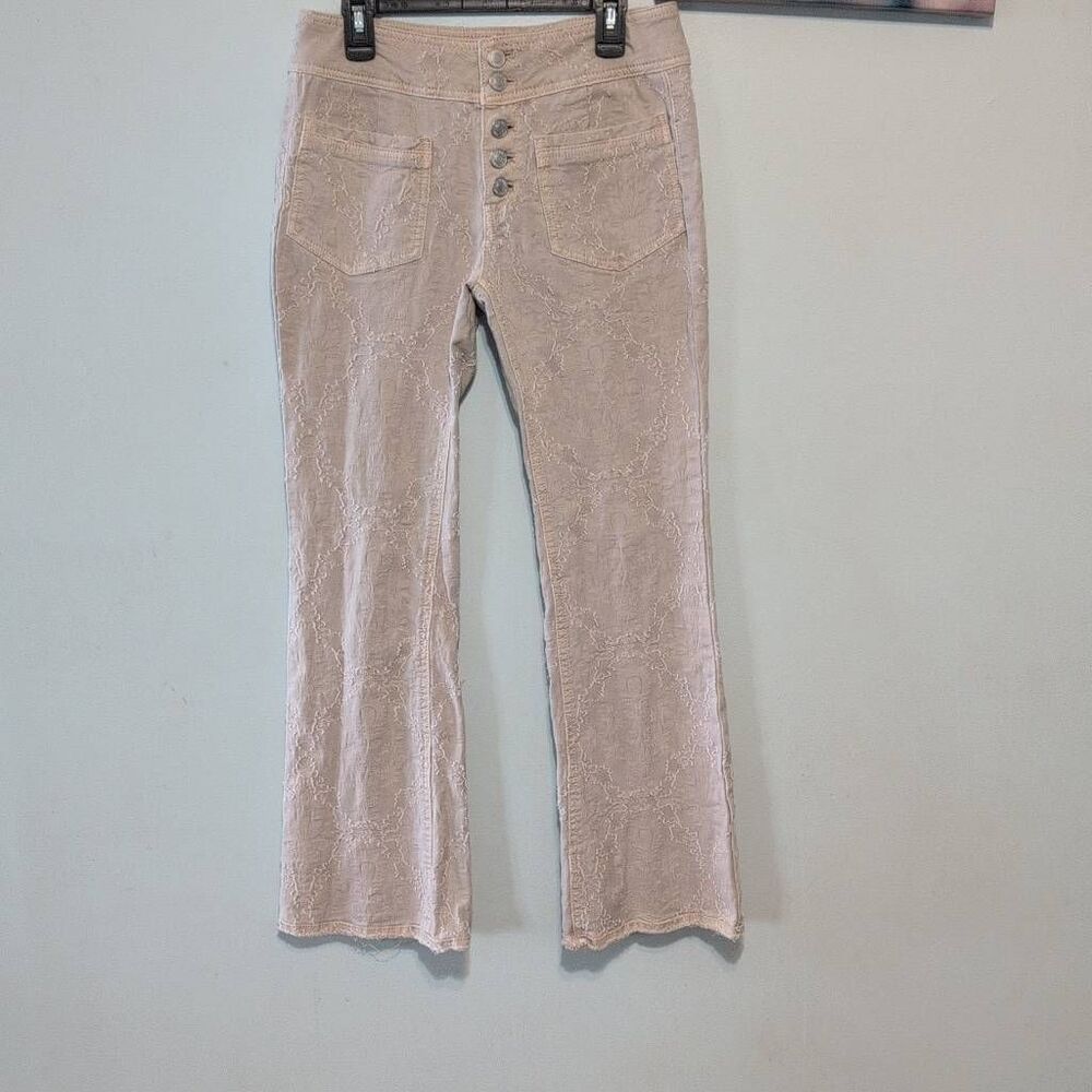 We The Free Free People Liv Printed Boho Cropped Flared Pants size 24